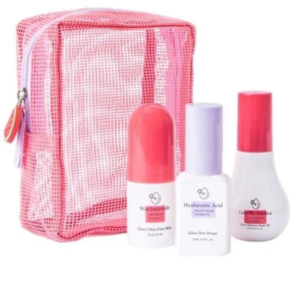 Other - Pink Skincare Set with Mesh Bag